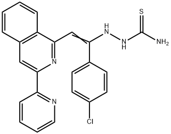 2-{1-(4-chlorophenyl)-2-[3-(2-pyridinyl)-1-isoquinolinyl]vinyl}hydrazinecarbimidothioic acid Structure