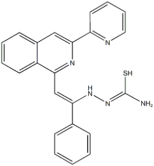 N'-{1-phenyl-2-[3-(2-pyridinyl)-1-isoquinolinyl]vinyl}carbamohydrazonothioic acid 구조식 이미지