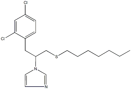 3-(2,4-dichlorophenyl)-2-(1H-imidazol-1-yl)propyl heptyl sulfide Structure