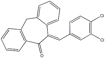 11-(3,4-dichlorobenzylidene)-5,11-dihydro-10H-dibenzo[a,d]cyclohepten-10-one 구조식 이미지