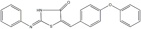 5-(4-phenoxybenzylidene)-2-(phenylimino)-1,3-thiazolidin-4-one 구조식 이미지