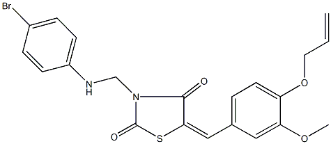 5-[4-(allyloxy)-3-methoxybenzylidene]-3-[(4-bromoanilino)methyl]-1,3-thiazolidine-2,4-dione 구조식 이미지