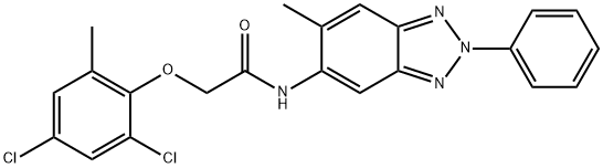 2-(2,4-dichloro-6-methylphenoxy)-N-(6-methyl-2-phenyl-2H-1,2,3-benzotriazol-5-yl)acetamide Structure