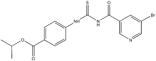 isopropyl 4-[({[(5-bromopyridin-3-yl)carbonyl]amino}carbothioyl)amino]benzoate 구조식 이미지