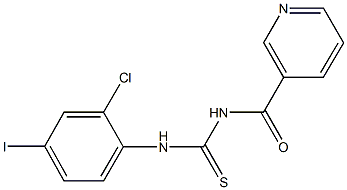 N-(2-chloro-4-iodophenyl)-N'-(pyridin-3-ylcarbonyl)thiourea Structure