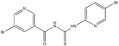 N-(5-bromo-2-pyridinyl)-N'-[(5-bromo-3-pyridinyl)carbonyl]thiourea 구조식 이미지