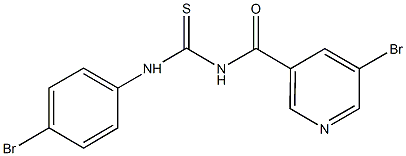 N-(4-bromophenyl)-N'-[(5-bromopyridin-3-yl)carbonyl]thiourea Structure