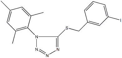 5-[(3-iodobenzyl)sulfanyl]-1-mesityl-1H-tetraazole Structure