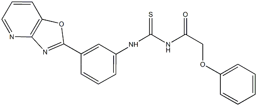 N-(3-[1,3]oxazolo[4,5-b]pyridin-2-ylphenyl)-N'-(phenoxyacetyl)thiourea Structure