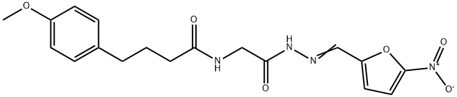 N-{2-[2-({5-nitro-2-furyl}methylene)hydrazino]-2-oxoethyl}-4-(4-methoxyphenyl)butanamide Structure