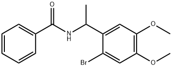 N-[1-(2-bromo-4,5-dimethoxyphenyl)ethyl]benzamide 구조식 이미지