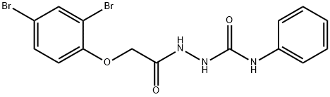 2-[(2,4-dibromophenoxy)acetyl]-N-phenylhydrazinecarboxamide Structure