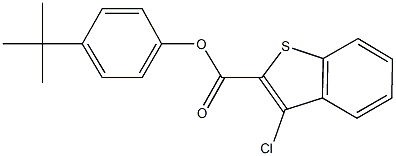 4-tert-butylphenyl 3-chloro-1-benzothiophene-2-carboxylate Structure