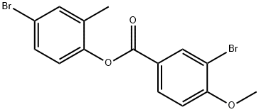 4-bromo-2-methylphenyl 3-bromo-4-methoxybenzoate Structure