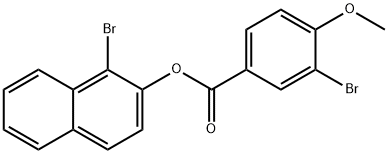 1-bromo-2-naphthyl 3-bromo-4-methoxybenzoate Structure