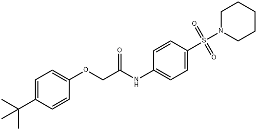 2-(4-tert-butylphenoxy)-N-[4-(1-piperidinylsulfonyl)phenyl]acetamide Structure