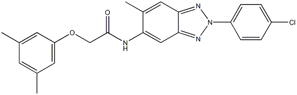 N-[2-(4-chlorophenyl)-6-methyl-2H-1,2,3-benzotriazol-5-yl]-2-(3,5-dimethylphenoxy)acetamide 구조식 이미지