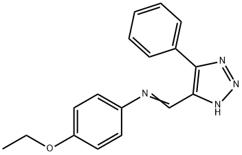 N-(4-ethoxyphenyl)-N-[(4-phenyl-1H-1,2,3-triazol-5-yl)methylene]amine Structure