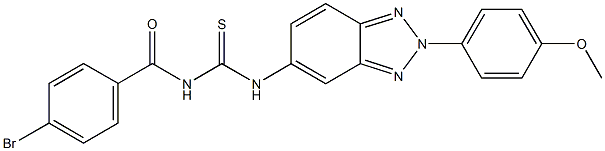 N-(4-bromobenzoyl)-N'-[2-(4-methoxyphenyl)-2H-1,2,3-benzotriazol-5-yl]thiourea Structure