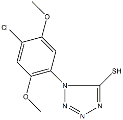 1-(4-chloro-2,5-dimethoxyphenyl)-1H-tetraazole-5-thiol Structure