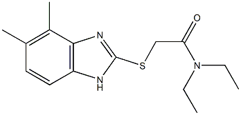 2-[(4,5-dimethyl-1H-benzimidazol-2-yl)sulfanyl]-N,N-diethylacetamide 구조식 이미지