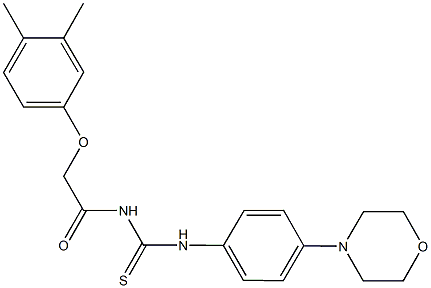 N-[(3,4-dimethylphenoxy)acetyl]-N'-[4-(4-morpholinyl)phenyl]thiourea 구조식 이미지