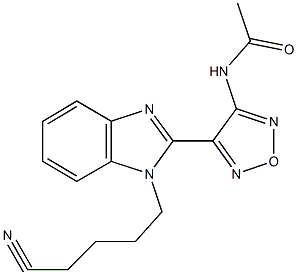 N-{4-[1-(4-cyanobutyl)-1H-benzimidazol-2-yl]-1,2,5-oxadiazol-3-yl}acetamide Structure