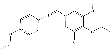 N-(3-chloro-4-ethoxy-5-methoxybenzylidene)-4-ethoxyaniline Structure