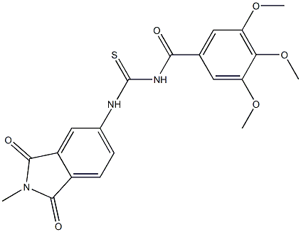 N-(2-methyl-1,3-dioxo-2,3-dihydro-1H-isoindol-5-yl)-N'-(3,4,5-trimethoxybenzoyl)thiourea 구조식 이미지