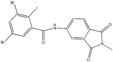 3,5-dibromo-2-iodo-N-(2-methyl-1,3-dioxo-2,3-dihydro-1H-isoindol-5-yl)benzamide Structure