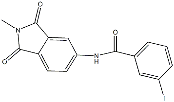 3-iodo-N-(2-methyl-1,3-dioxo-2,3-dihydro-1H-isoindol-5-yl)benzamide 구조식 이미지