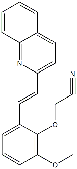 {2-methoxy-6-[2-(2-quinolinyl)vinyl]phenoxy}acetonitrile 구조식 이미지