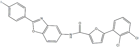 5-(2,3-dichlorophenyl)-N-[2-(4-iodophenyl)-1,3-benzoxazol-5-yl]-2-furamide Structure