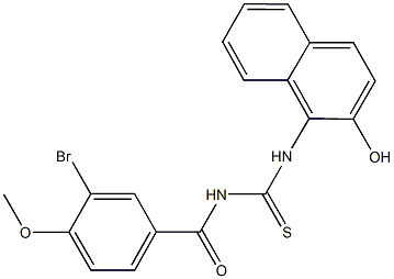 N-(3-bromo-4-methoxybenzoyl)-N'-(2-hydroxy-1-naphthyl)thiourea 구조식 이미지