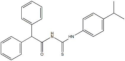 N-(diphenylacetyl)-N'-(4-isopropylphenyl)thiourea Structure