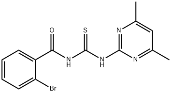 N-(2-bromobenzoyl)-N'-(4,6-dimethylpyrimidin-2-yl)thiourea 구조식 이미지