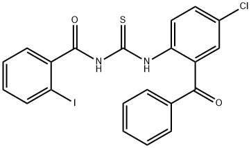 N-(2-benzoyl-4-chlorophenyl)-N'-(2-iodobenzoyl)thiourea Structure