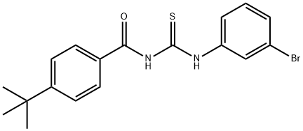 N-(3-bromophenyl)-N'-(4-tert-butylbenzoyl)thiourea 구조식 이미지