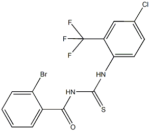 N-(2-bromobenzoyl)-N'-[4-chloro-2-(trifluoromethyl)phenyl]thiourea 구조식 이미지