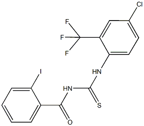 N-[4-chloro-2-(trifluoromethyl)phenyl]-N'-(2-iodobenzoyl)thiourea Structure