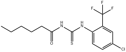 N-[4-chloro-2-(trifluoromethyl)phenyl]-N'-hexanoylthiourea 구조식 이미지