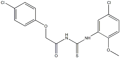 N-(5-chloro-2-methoxyphenyl)-N'-[(4-chlorophenoxy)acetyl]thiourea 구조식 이미지