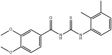 N-(3,4-dimethoxybenzoyl)-N'-(2,3-dimethylphenyl)thiourea Structure