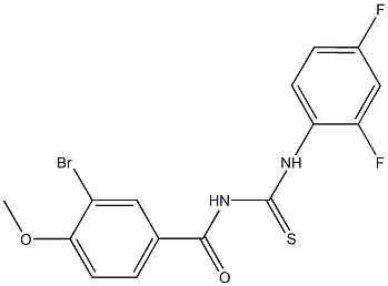 N-(3-bromo-4-methoxybenzoyl)-N'-(2,4-difluorophenyl)thiourea 구조식 이미지