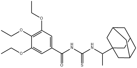 N-[1-(1-adamantyl)ethyl]-N'-(3,4,5-triethoxybenzoyl)thiourea 구조식 이미지