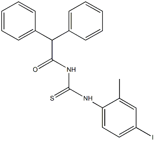 N-(diphenylacetyl)-N'-(4-iodo-2-methylphenyl)thiourea Structure