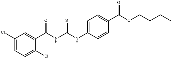butyl 4-({[(2,5-dichlorobenzoyl)amino]carbothioyl}amino)benzoate Structure