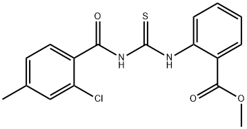 methyl 2-({[(2-chloro-4-methylbenzoyl)amino]carbothioyl}amino)benzoate 구조식 이미지