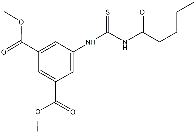 dimethyl 5-{[(pentanoylamino)carbothioyl]amino}isophthalate Structure