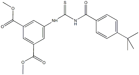 dimethyl 5-({[(4-tert-butylbenzoyl)amino]carbothioyl}amino)isophthalate Structure